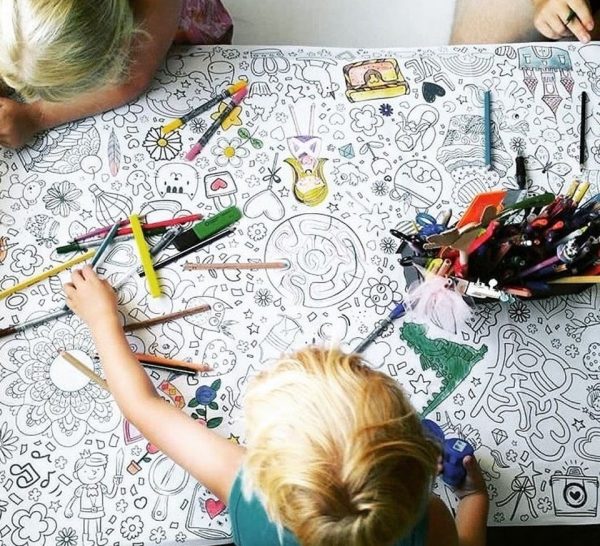 Nappe En Papier à Colorier Pâques JEKA - 118x84cm, Activité Enfants, Décoration De Table
