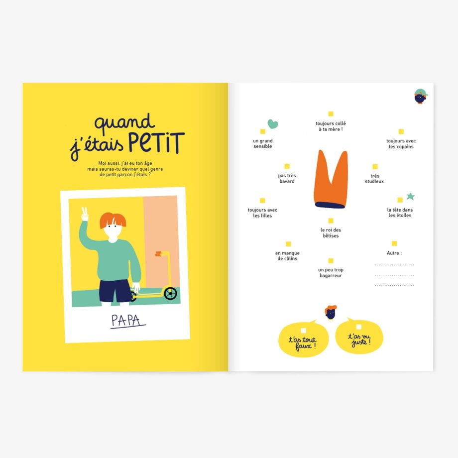 MINUS | TEL PÈRE, TEL FILS - Livre à remplir à 2