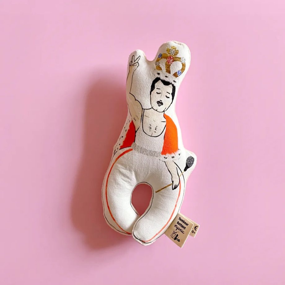 Tambour battant - hochet coton bio Gots