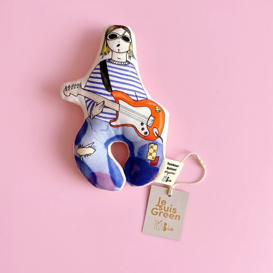 Tambour battant - hochet coton bio Gots