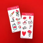 STUDIO ALICE B - Lot de 2 planches de 15 stickers LOVE