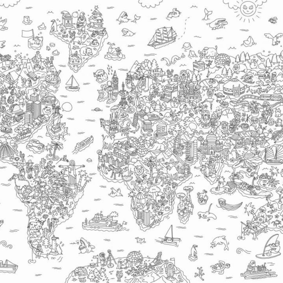OMY | ATLAS - Poster géant à colorier