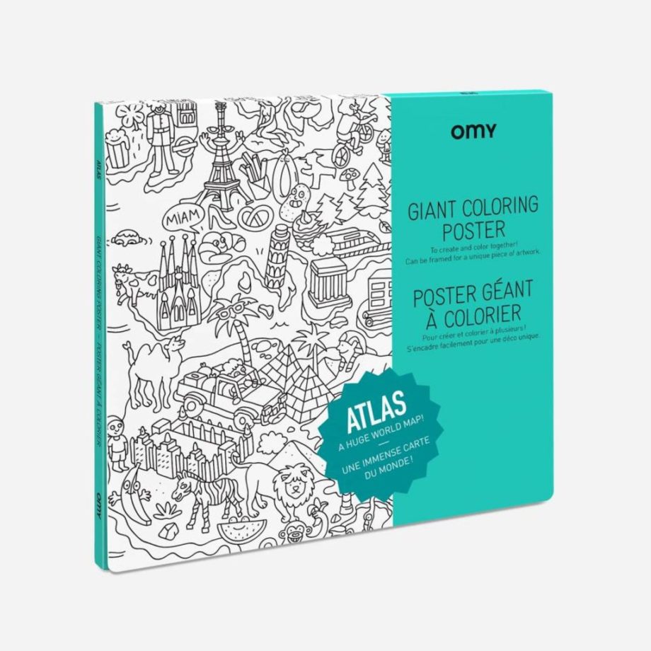 OMY | ATLAS - Poster géant à colorier
