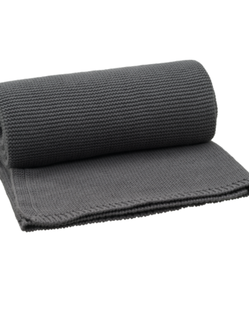 FRESK |  Couverture tricot 80 x 100 cm uni Dark grey
