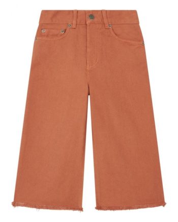 HUNDRED PIECES | Pantalon Denim Evasé Coton Bio | Tangerine