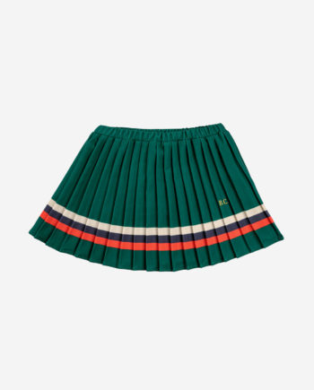BOBO CHOSES | Stripes pleated woven skirt dark grey