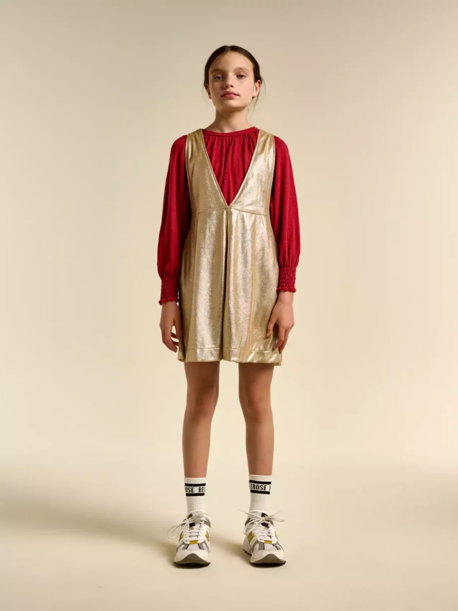 BELLEROSE | ROBE FLORA FAUX CUIR DORE