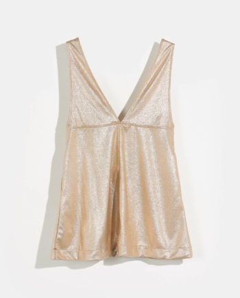 BELLEROSE | ROBE FLORA FAUX CUIR DORE