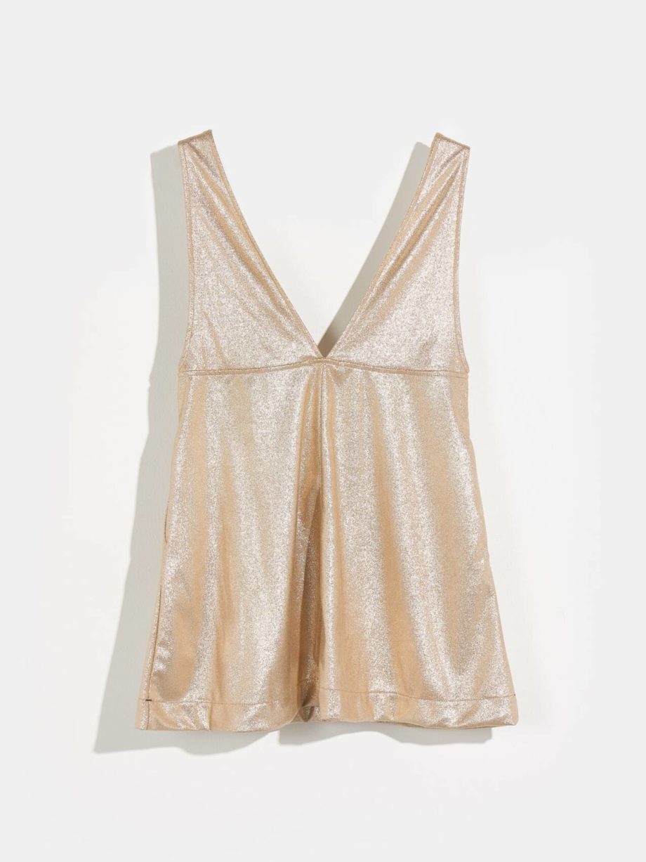 BELLEROSE | ROBE FLORA FAUX CUIR DORE