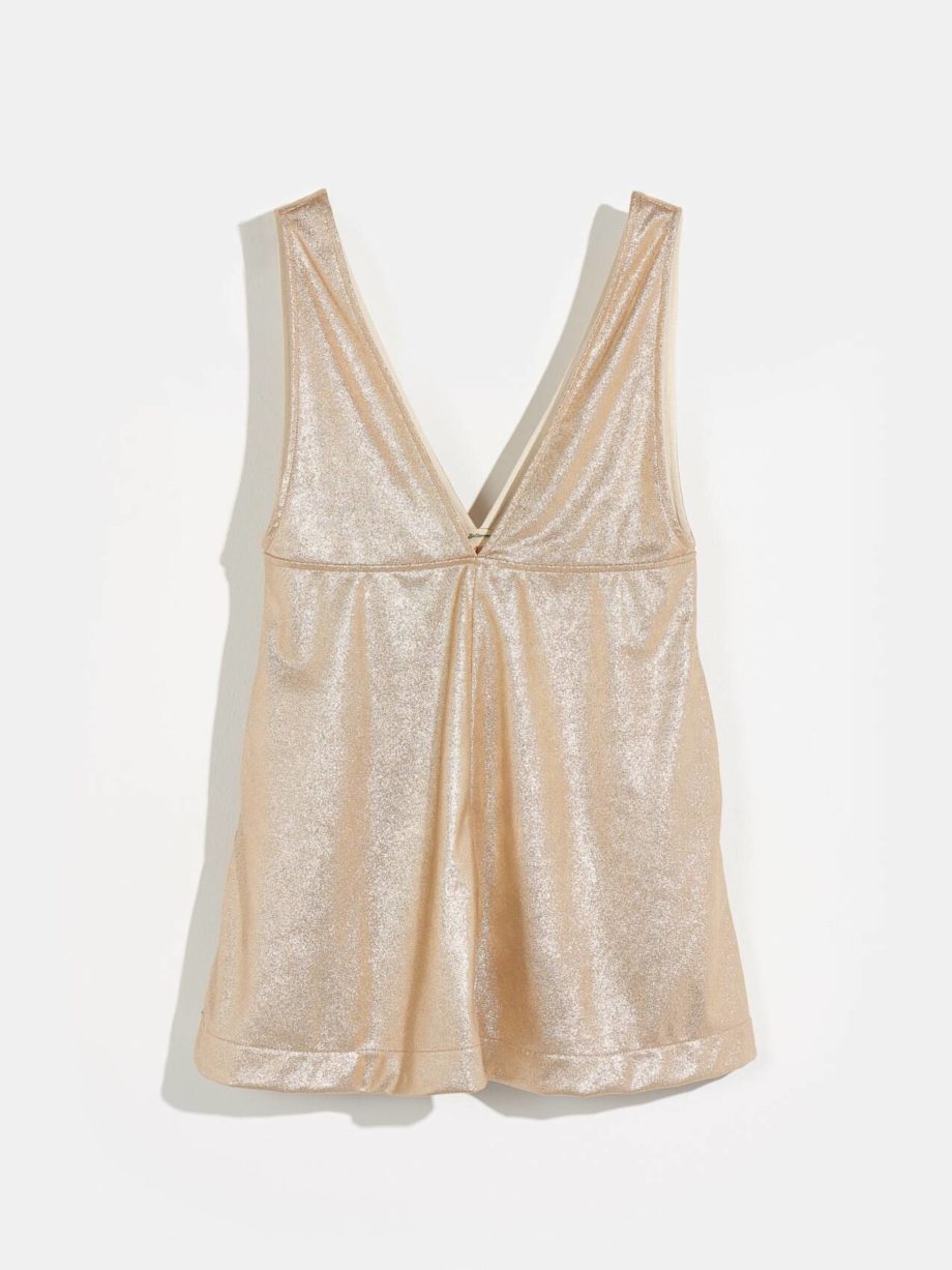BELLEROSE | ROBE FLORA FAUX CUIR DORE
