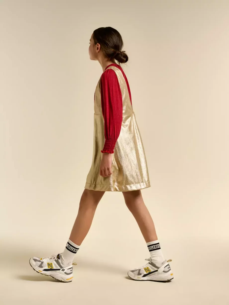 BELLEROSE | ROBE FLORA FAUX CUIR DORE