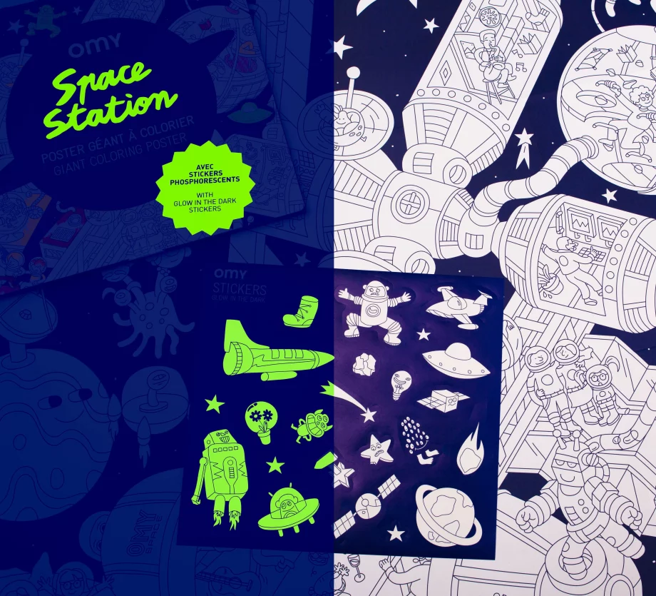 OMY | SPACE STATION + STICKERS - POSTER