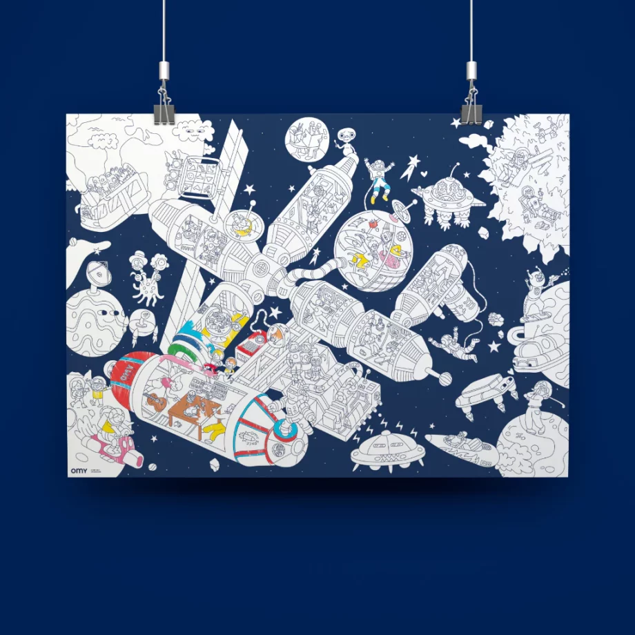 OMY | SPACE STATION + STICKERS - POSTER