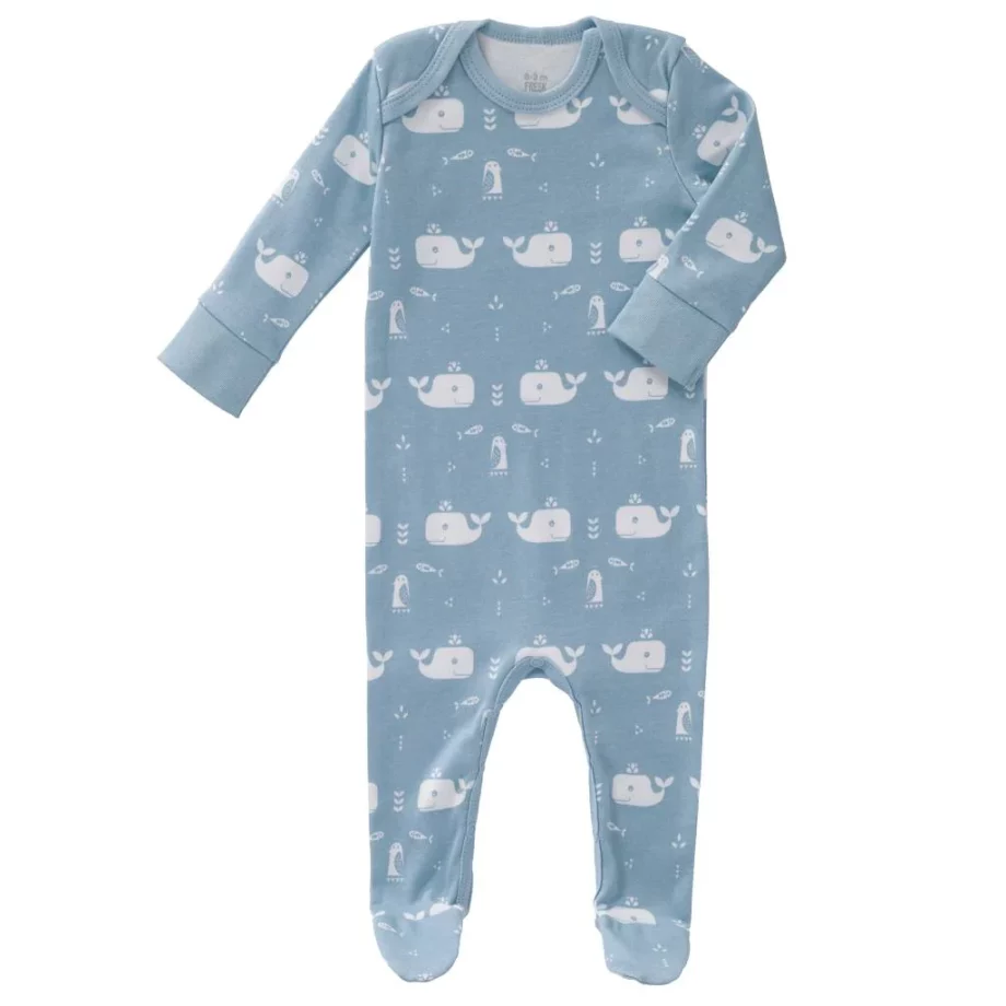 FRESK - Pyjama avec pieds "whale blue"
