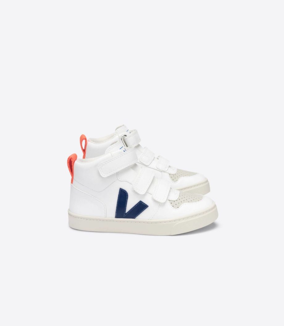 VEJA | V-10 MID CWL WHITE COBALT ORANGE FLUO