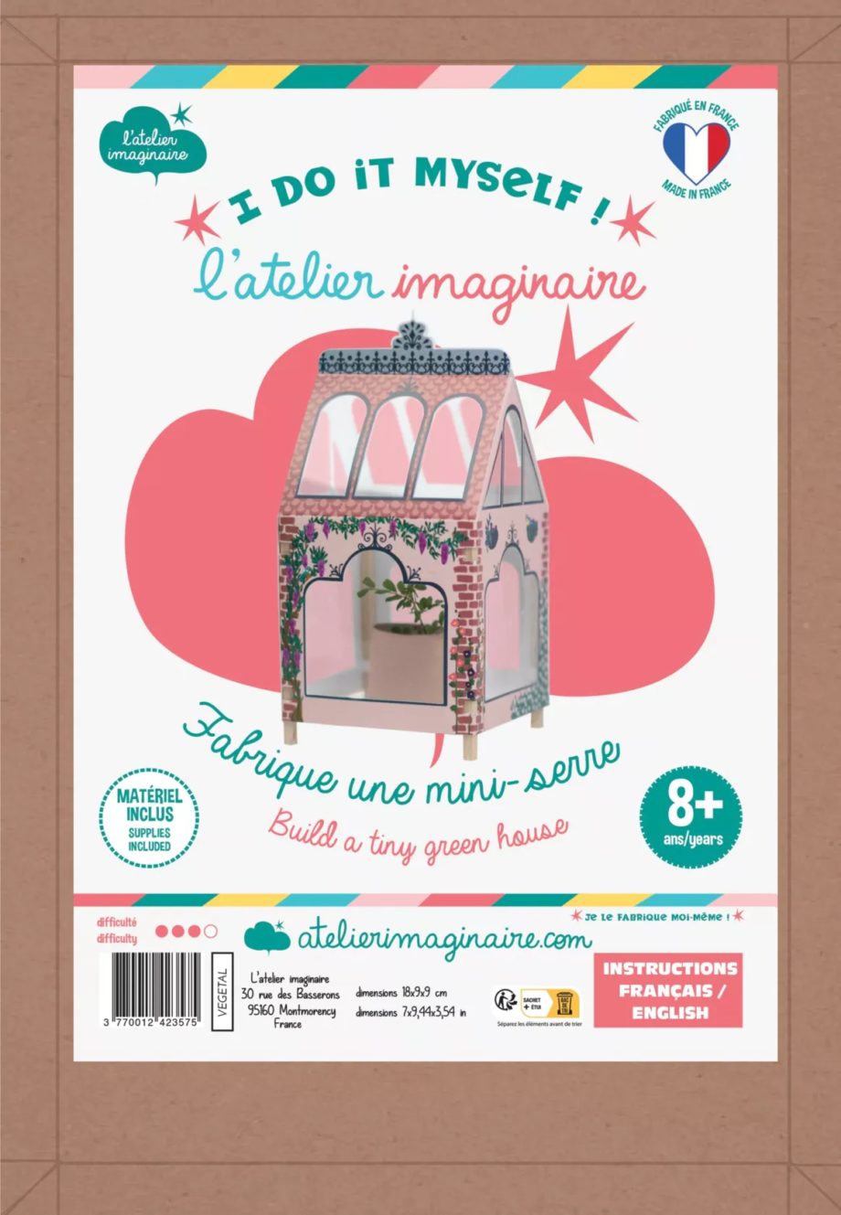 L’ATELIER IMAGINAIRE | Kit Serre Végétale à fabriquer - Kit bricolage/activité