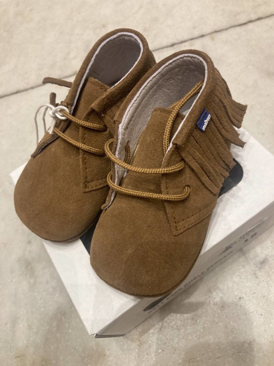 STABIFOOT | chaussons habillés daim camel avec franges