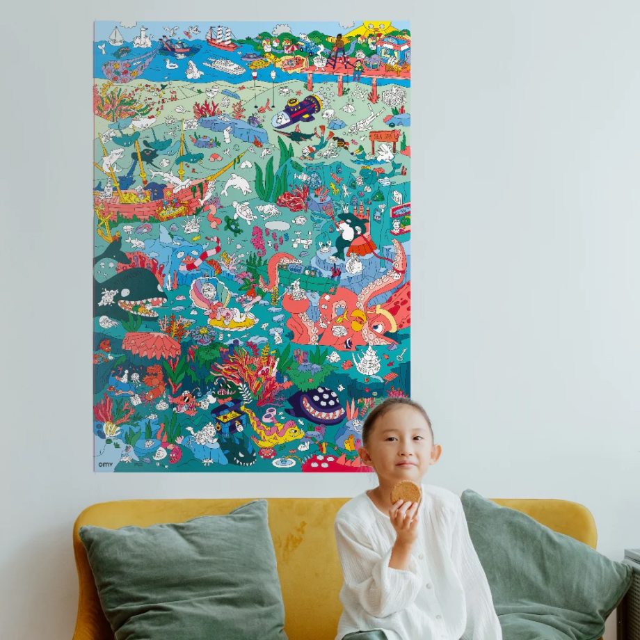 OMY OCÉAN poster cherche et trouve géant