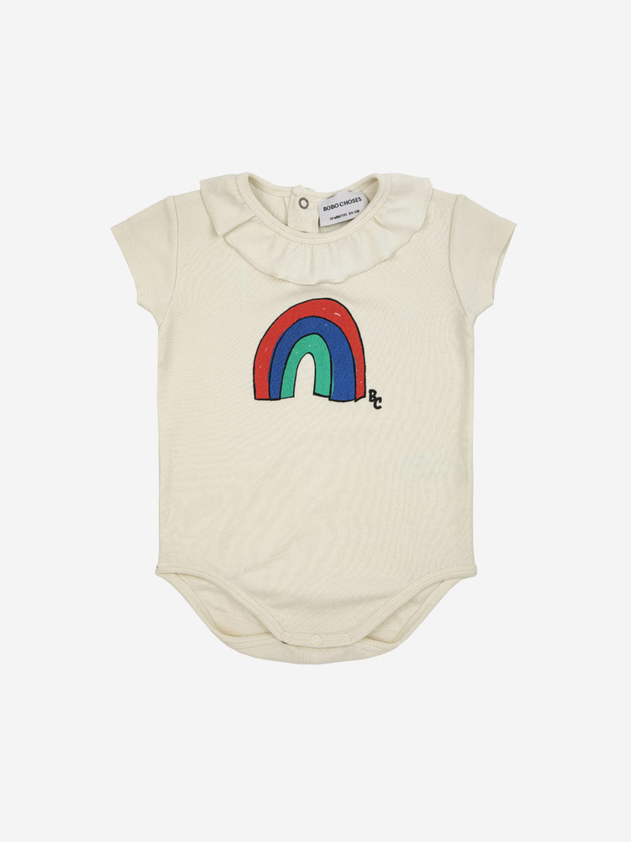 BOBO CHOSES BABY | Baby Rainbow ruffle collar body OFFWHITE