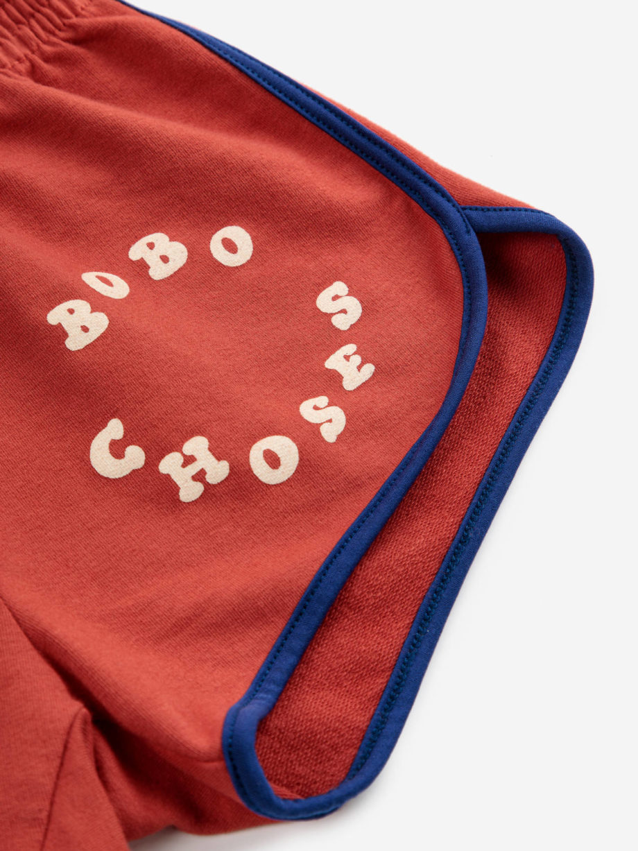 BOBO CHOSES | Bobo Choses Circle shorts BURGUNDY RED