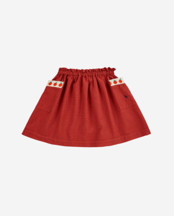 BOBO CHOSES | Pockets woven skirt BURGUNDY RED