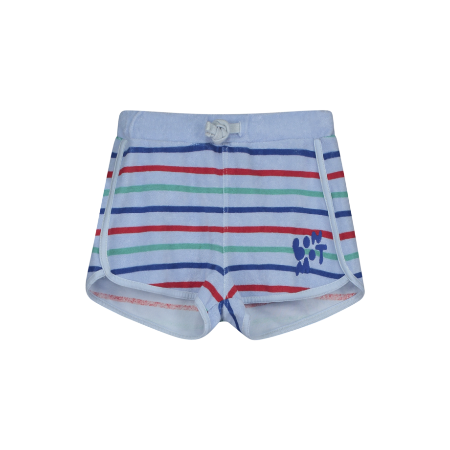 BONMOT | Short terry multicolor stripe Light blue