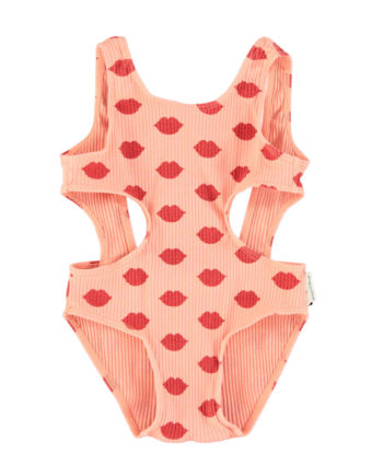 PIUPIUCHICK | trikini | coral w/ red lips