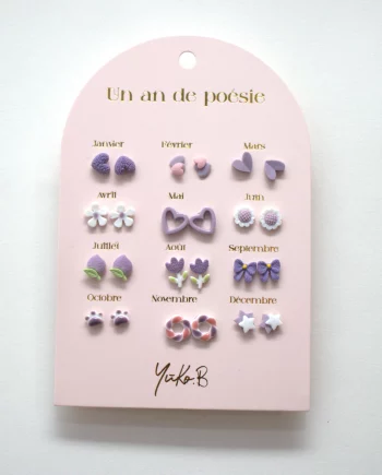 YUKO B | PACK DE 12 BOUCLES D'OREILLES PARME