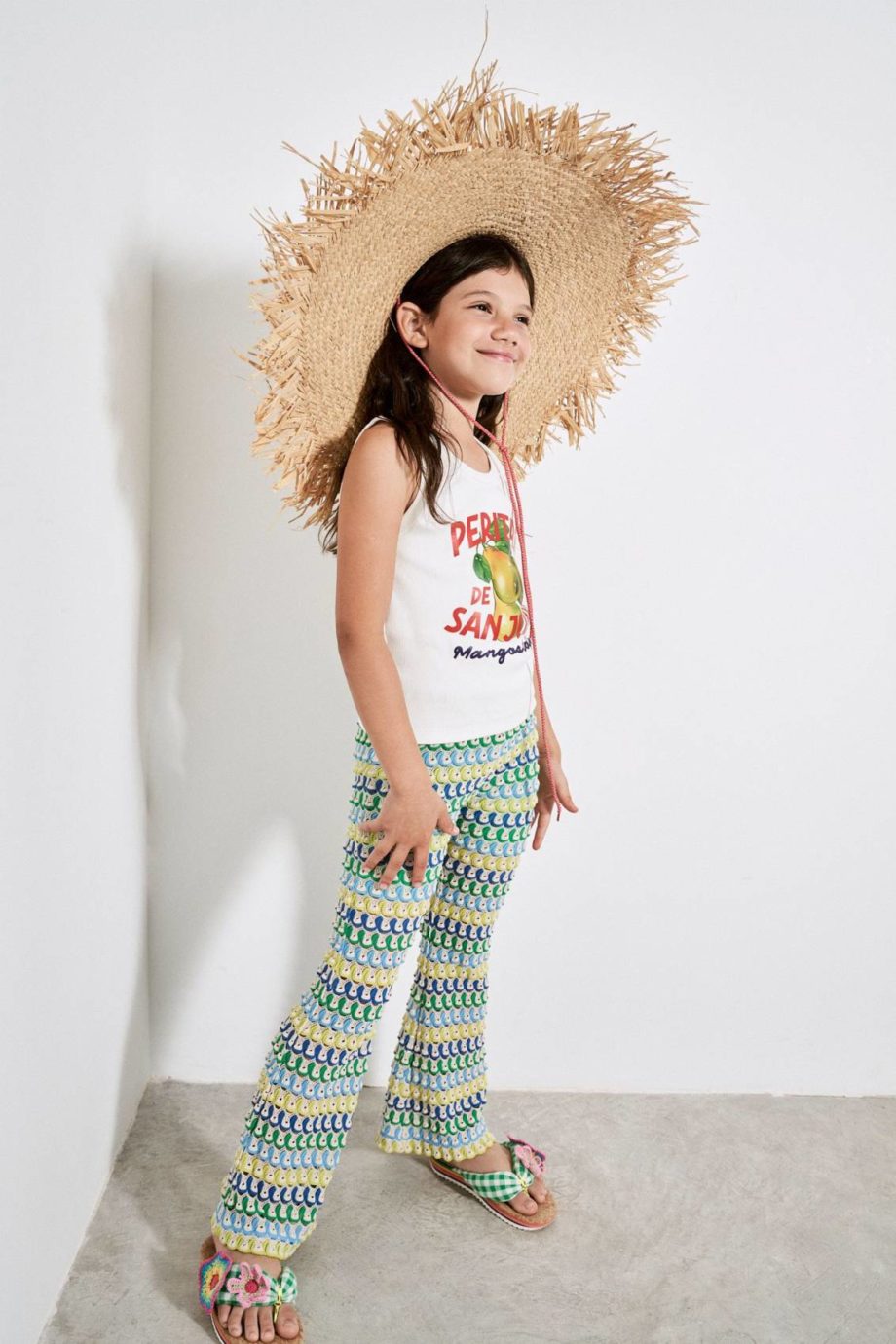 MAISON MANGOSTAN | WAVES FLARED PANTS MULTICOLOR