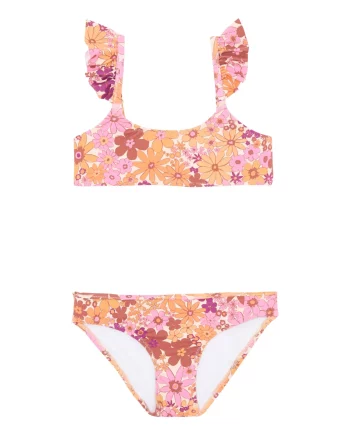 HUNDRED PIECES | Maillot de Bain 2 Pièces volanté fleurs Multicoloured