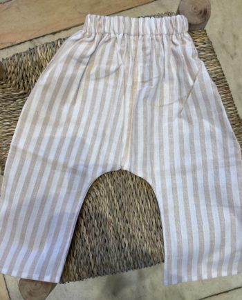 PEQUEÑO TOCON | PANTALON LIGNÉ ÉCRU 6014