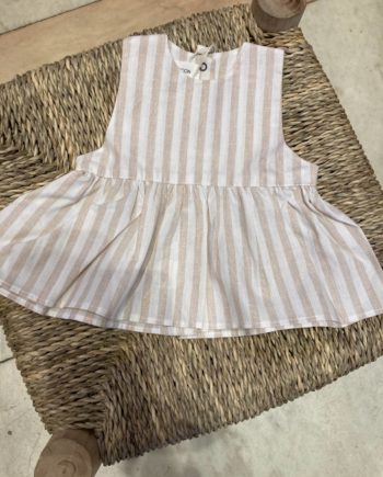 PEQUEÑO TOCON | BLOUSE ÉCRU BOUTONNÉE À L’ARRIÈRE 9004