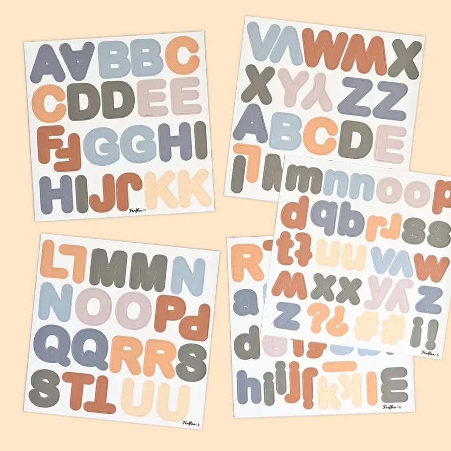 FERFLEX | Lettres magnétiques bleu caramel - Jeu éducatif - lot de 125 magnets