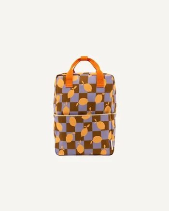 STICKY LEMON | Backpack large (Primaire) • farmhouse • checkerboard lemons