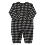 PIUPIUCHICK BABY | Baby jumpsuit | Black & grey vichy