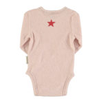 PIUPIUCHICK BABY |  Baby long sleeve body | Light pink w/ multicolor house print