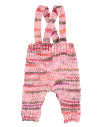 PIUPIUCHICK BABY | Knitted baby trousers w/ straps | Multicolor pink