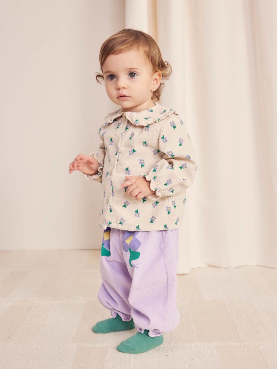 BOBO CHOSES BABY | Baby Pansy Flowers woven paperbag pants