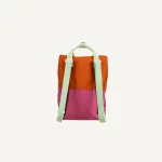 STICKY LEMON | Backpack large • better together • colourblocking gravel orange + rosette pink