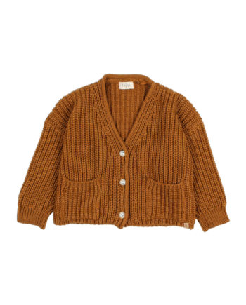BUHO BARCELONA |  POCKETS CARDIGAN TERRACOTA
