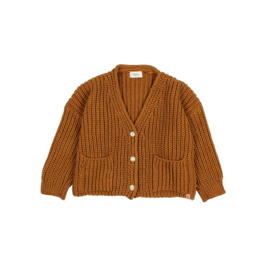 BUHO BARCELONA |  POCKETS CARDIGAN TERRACOTA