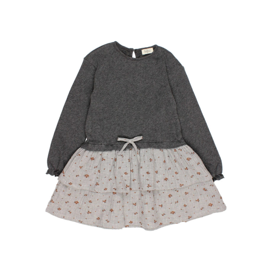 BUHO BARCELONA | ROMANCE COMBI DRESS ANTHRACITE