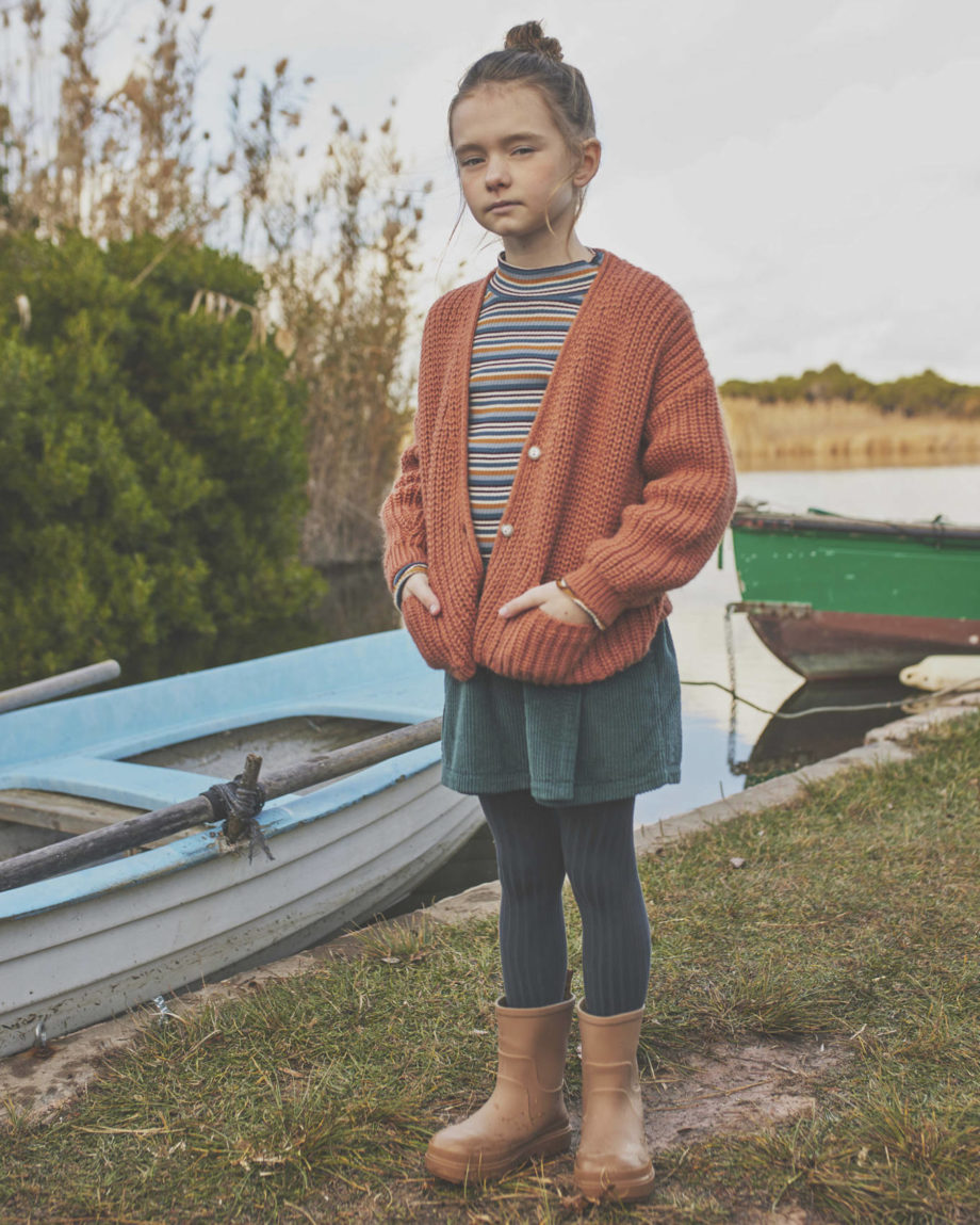 BUHO BARCELONA |  POCKETS CARDIGAN TERRACOTA