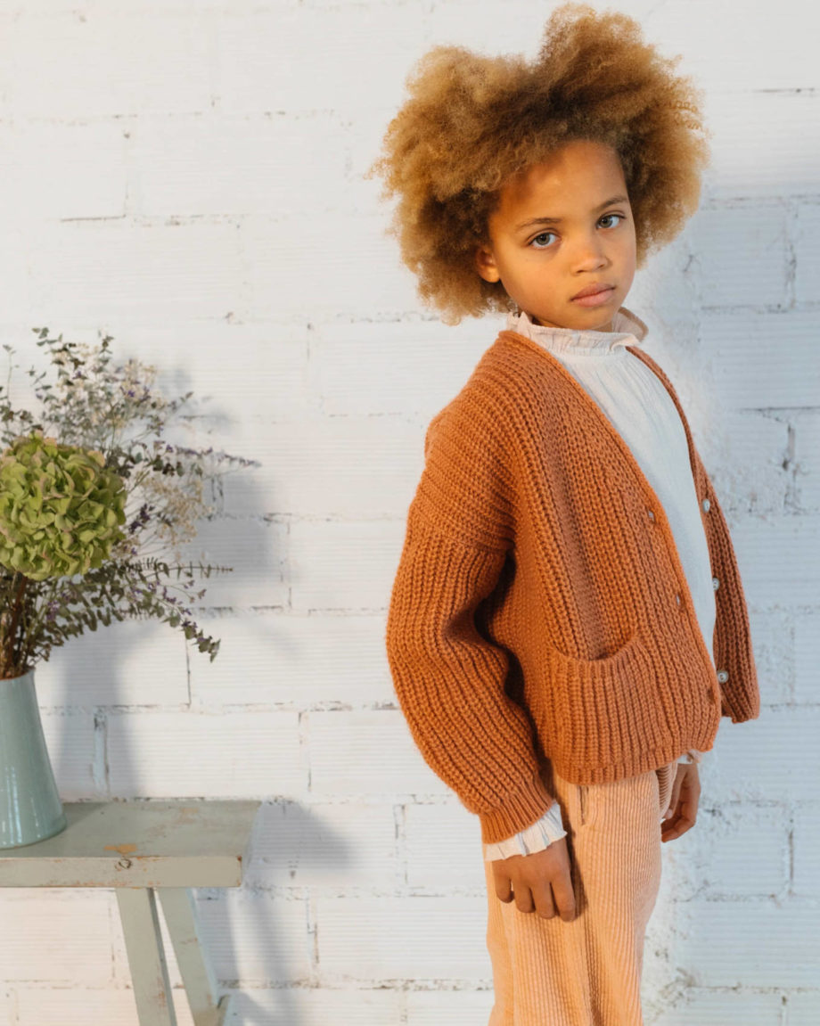 BUHO BARCELONA |  POCKETS CARDIGAN TERRACOTA