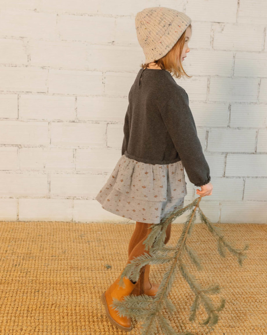 BUHO BARCELONA | ROMANCE COMBI DRESS ANTHRACITE