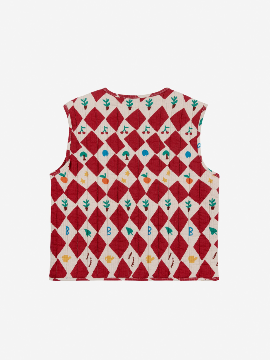 BOBO CHOSES | HARLEQUIN ALL OVER QUILTED VEST