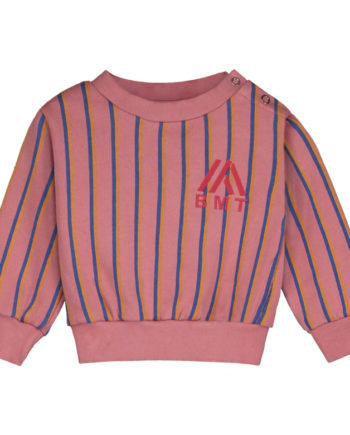 BONMOT BABY | Sweatshirt allover 2V lines DUSTY PINK