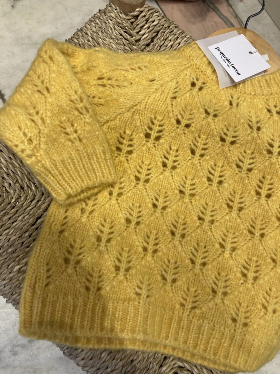 PEQUENO TOCON | PULL JERSEY CALADO YELLOW 1059
