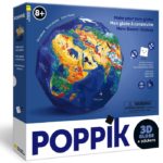 POPPIK | Globe à construire + 46 stickers NOTRE PLANÈTE (8-14 ans)