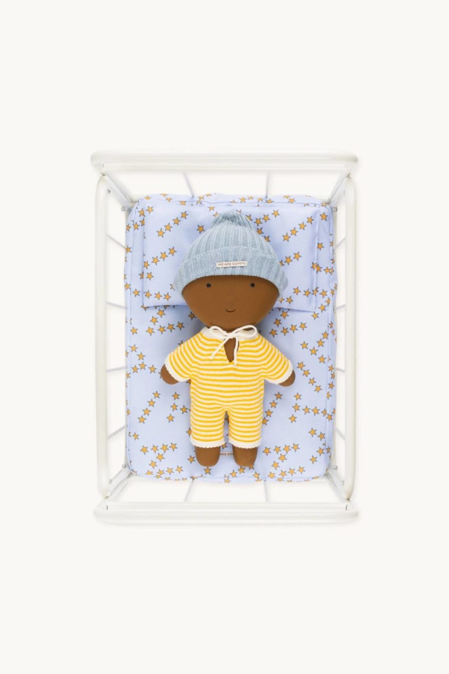 GOMMU | Berceau métallique blanc avec matelas et draps
